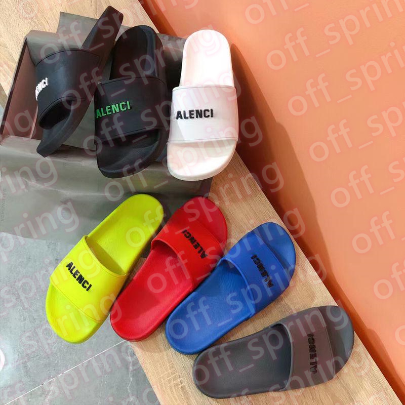 10A Quality Designer Slides Mens Slippers Letter printing Black White Slipper Shoes Fashion luxury womens summer sandals beach sneakers SIZE 36-4-image-976194535