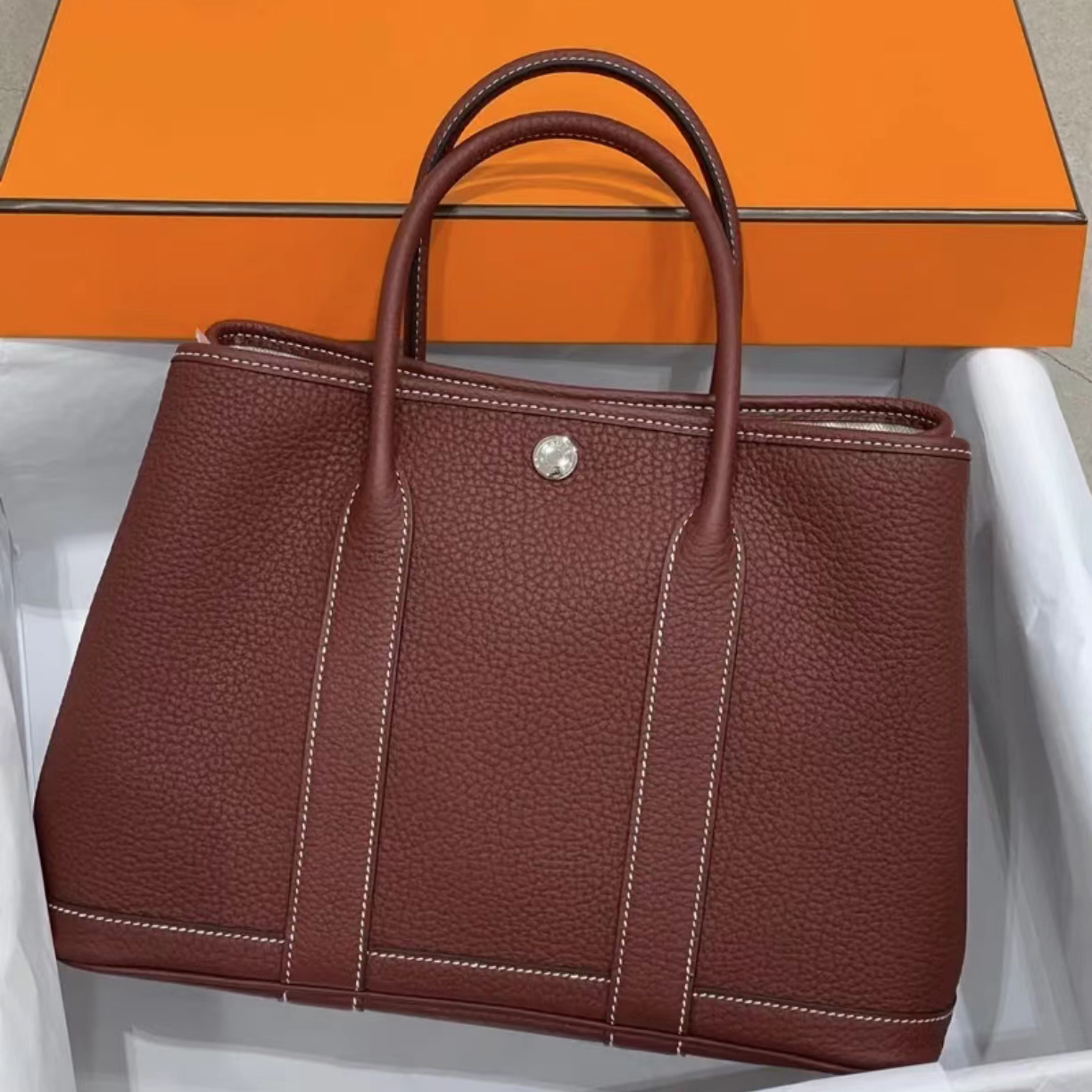 tote bag designer bag Handheld Garden Bag Brand Bag Large Capacity High Quality Leather Bag Versatile and Fashionable Shoulder Bag-image-976123599