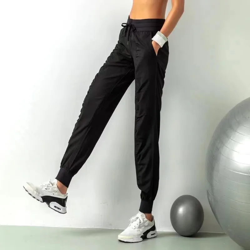 Lu Women Yoga Jogging Pants Loose Sweatpants Lady Fitness Sports Joggers Running Stretchy Slimming Feet Sweat Pants