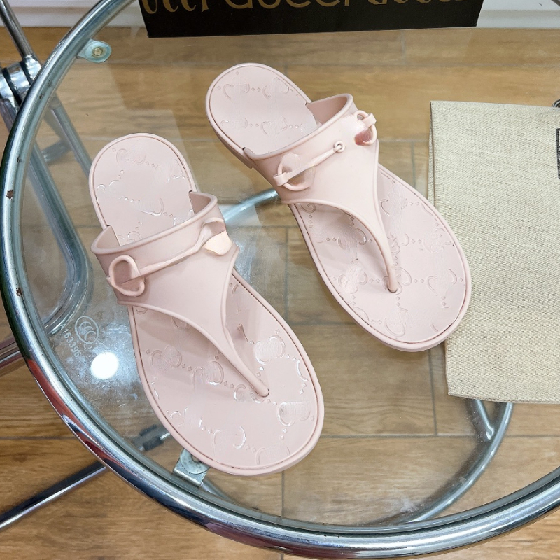 Brand Slippers Classic Logo Decorate Sandals Women Flip Flops-image-989274461