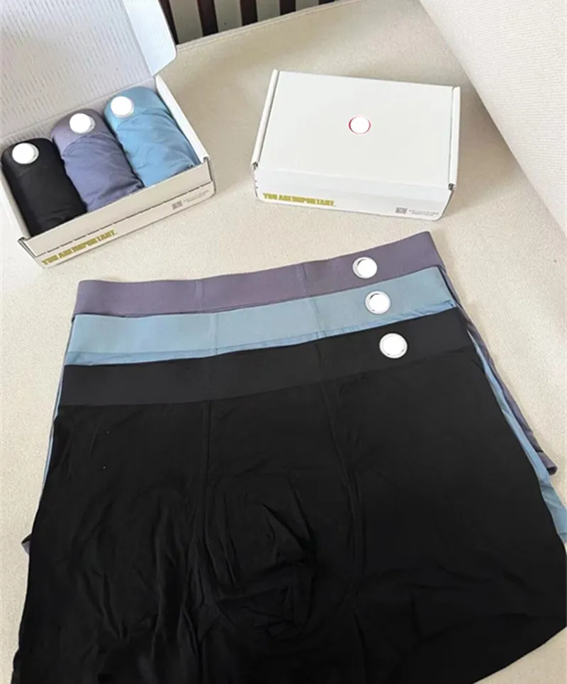 lu High Quality Sexy Cotton Men Boxer ll Breathable Mens Underwear Branded Boxers Male Boxer with box