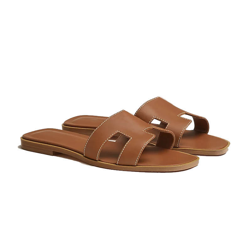 10A Designer Leather sandal Same Style for Slippers Women's slides Summer Outwear Leisure Vacation sliders Beach Slipper Spring Best Quality