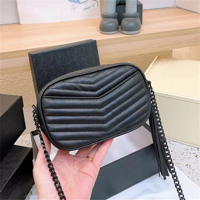 Woman Mini Camera Bags designer bag crossbody shoulder chain bags cute purse Leather Wave Zipper Cross Body Letters 3 Color TOP-image-976200034