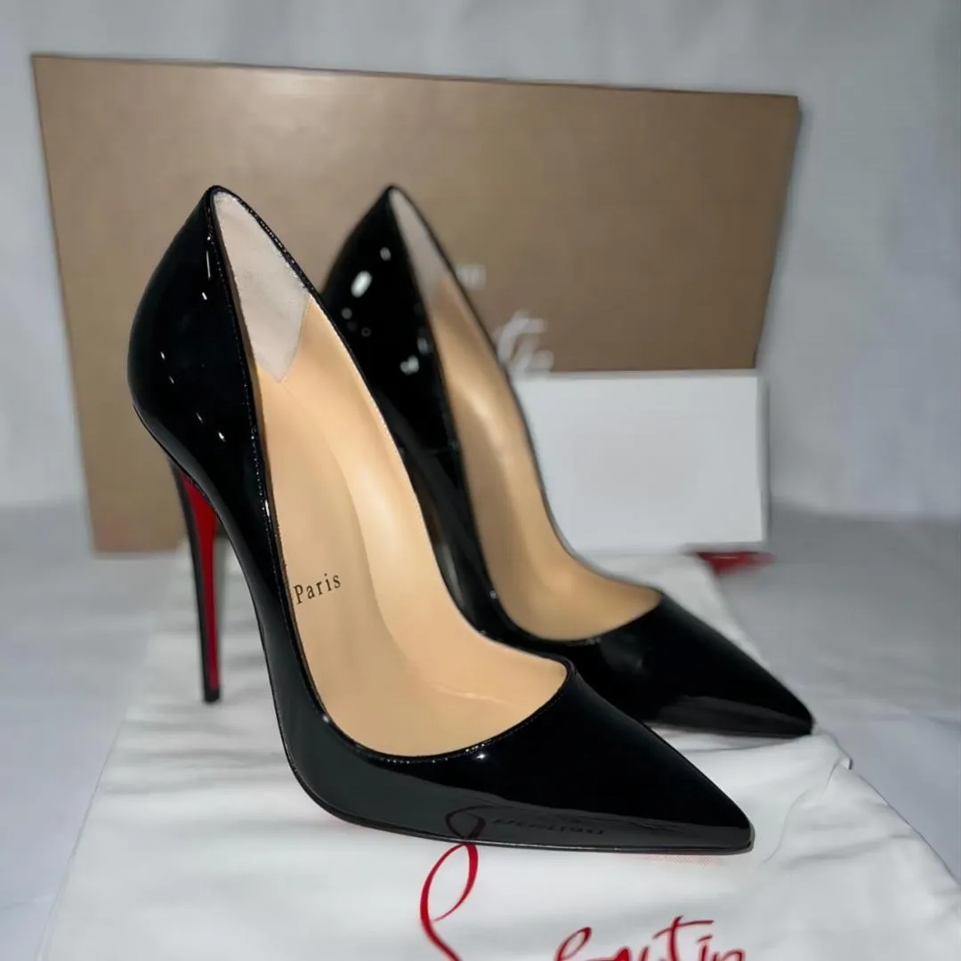 Designer High Talons femmes sandales Bottons brillants rouges 8 cm 10cm 12cmleather chaussures de mariage noir nues mince talon pointu pointu de