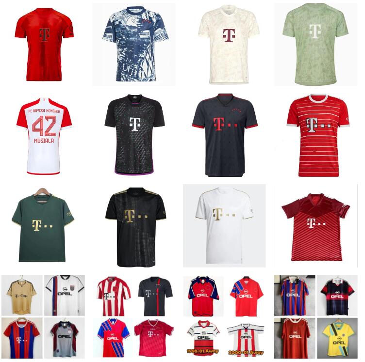 19 20 21 22 23 24 25 Lewandowski Matthaus Klinsmann Soccer Jerseys Retro Sane Bayern de Ligt Muller Davies Kimmich Football Shirts Coman 91 93 95