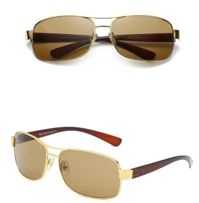 Men Rao Baa Sunglasses Classic Retro Ray Bans Sunglasses Luxury Designer Eyewear Metal Frame Designers Sun Glasses Woman ML 3379 with box Glass lenses 