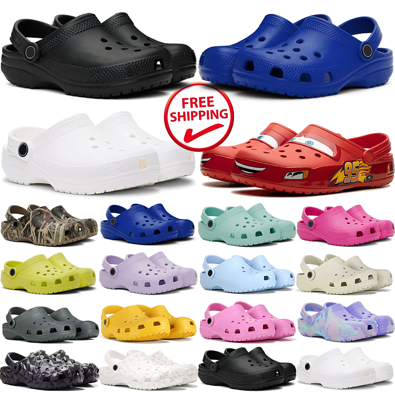 Free shipping designer Sandals kids shoes baby children slippers slides womens Clog Buckle classic mens triple black white Waterproof Shoes Nursing 