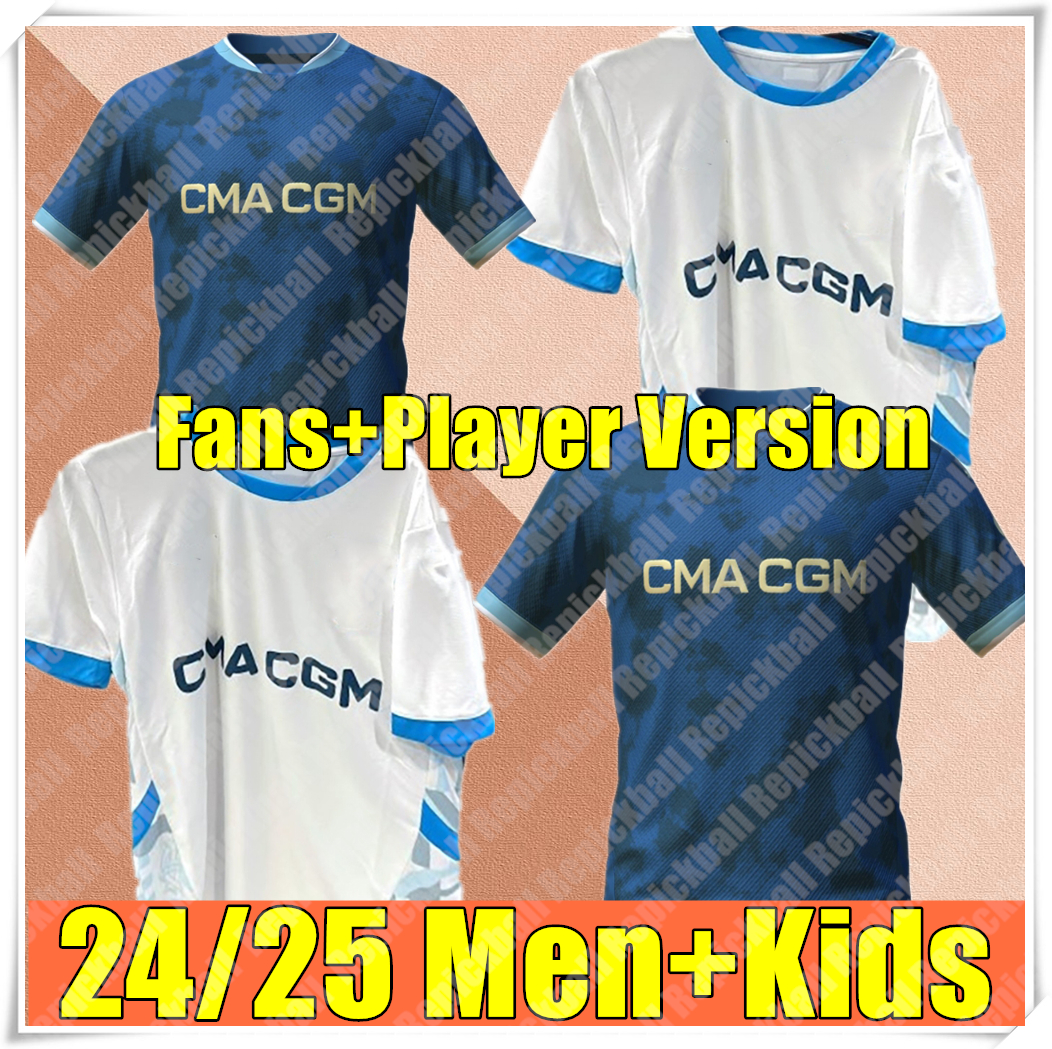 24 25 maillot MarseilleS soccer jerseys foot CUISANCE ALEXIS GUENDOUZI PAYET CLAUSS football shirts Vitinha fans player men kids VERETOUT Under O-image-841002788