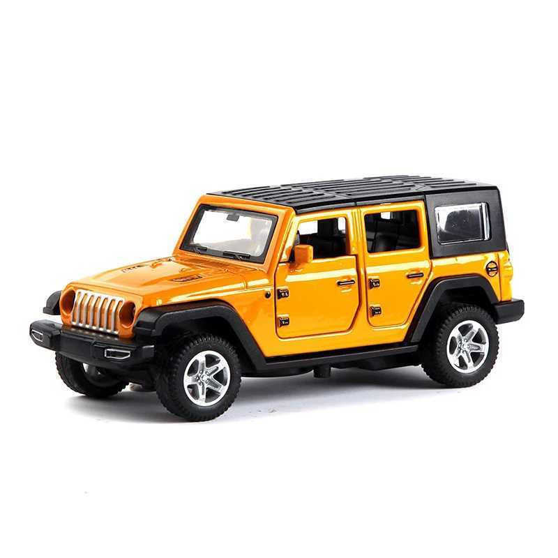 Diecast Model Cars 1 36 alloy Jeep Wrangler car model simulation off-road vehicle pull-back car decoration toy series childrens toys WX-image-976932195
