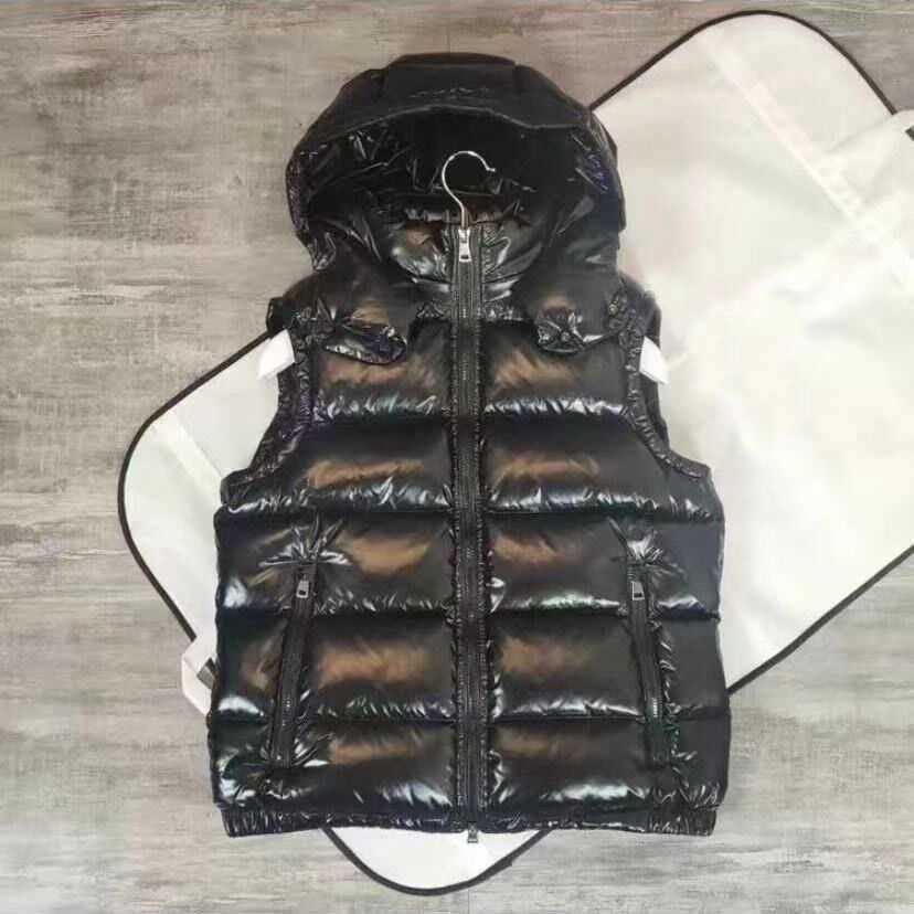 Men's Vests Down Jacket With Hood White Duck Down Men's And Women's Blouse Shiny Surface Puffer Thick Down Jacket For Short Outerwear
