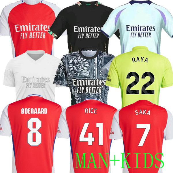G.JESUS SAKA RICE soccer jerseys 23 24 25 away SMITH ROWE MAHARISHI whiteout ODEGAARD MARTINELLI NKETIAH PRE MATCH 2024 football kits shirt NOT MORE RED Kids 2025 