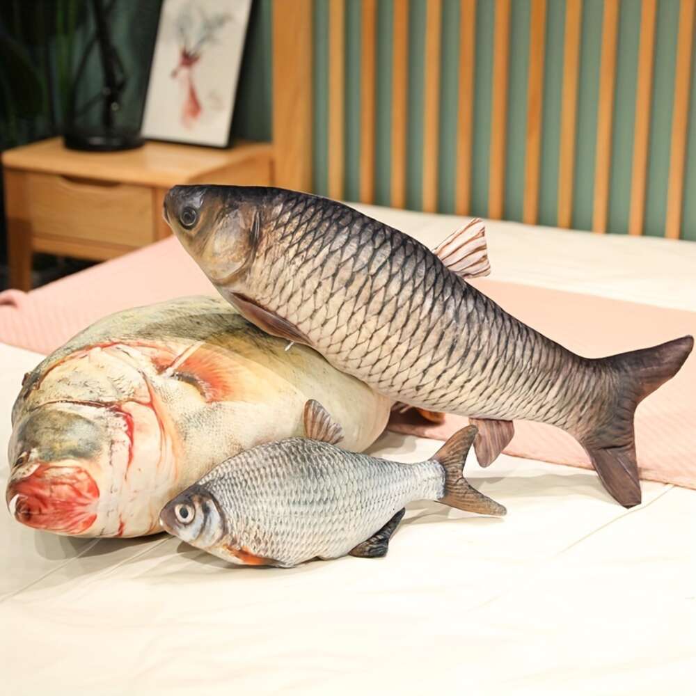 30cm Simulation Funny Fish Toys Soft Stuffed Animal Lifelike Tilapia Mossambica Plush Pillow Kids Birthday Gift Home Decor-image-977017494