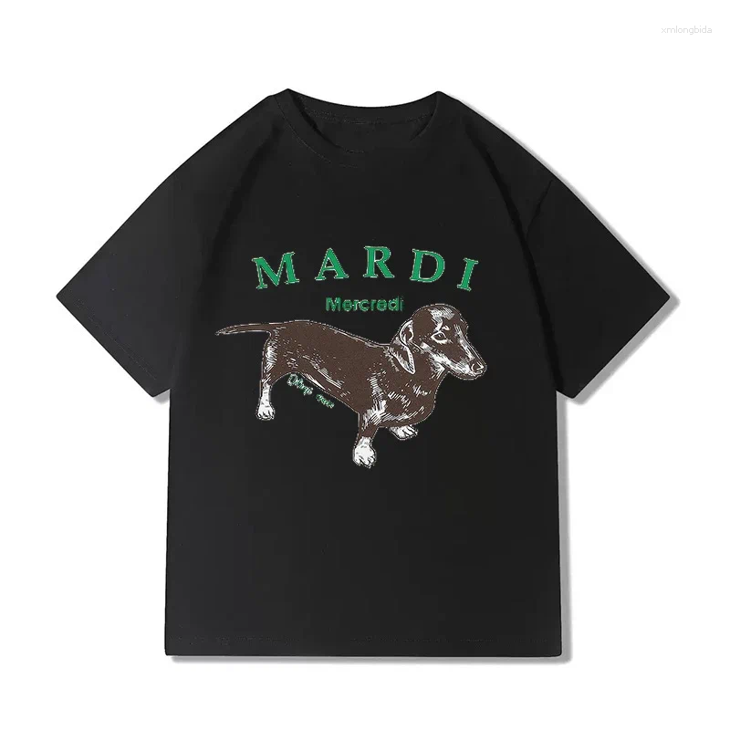 Men's T Shirts Korean T-Shirts Mardi Brand Short Sleeve O-Neck Casual Cotton Women Blouse 2024 Summer Underlay Oversized Top Trend-image-976883118