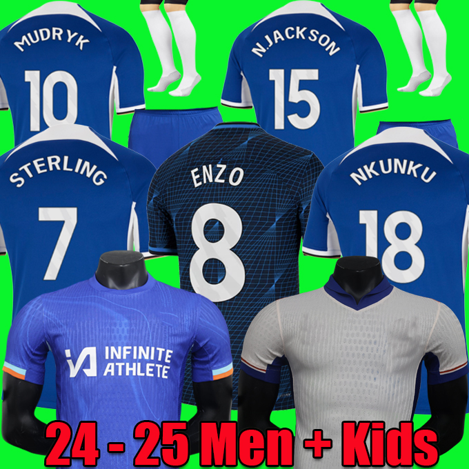 23 24 25 Nkunku Jackson CFC soccer jerseys Disasi 2023 2024 2025 Enzo Fernandez Mudryk JAMES STERLING Cucurella Chukwuemeka football shirt men kids Ugochukwu 
