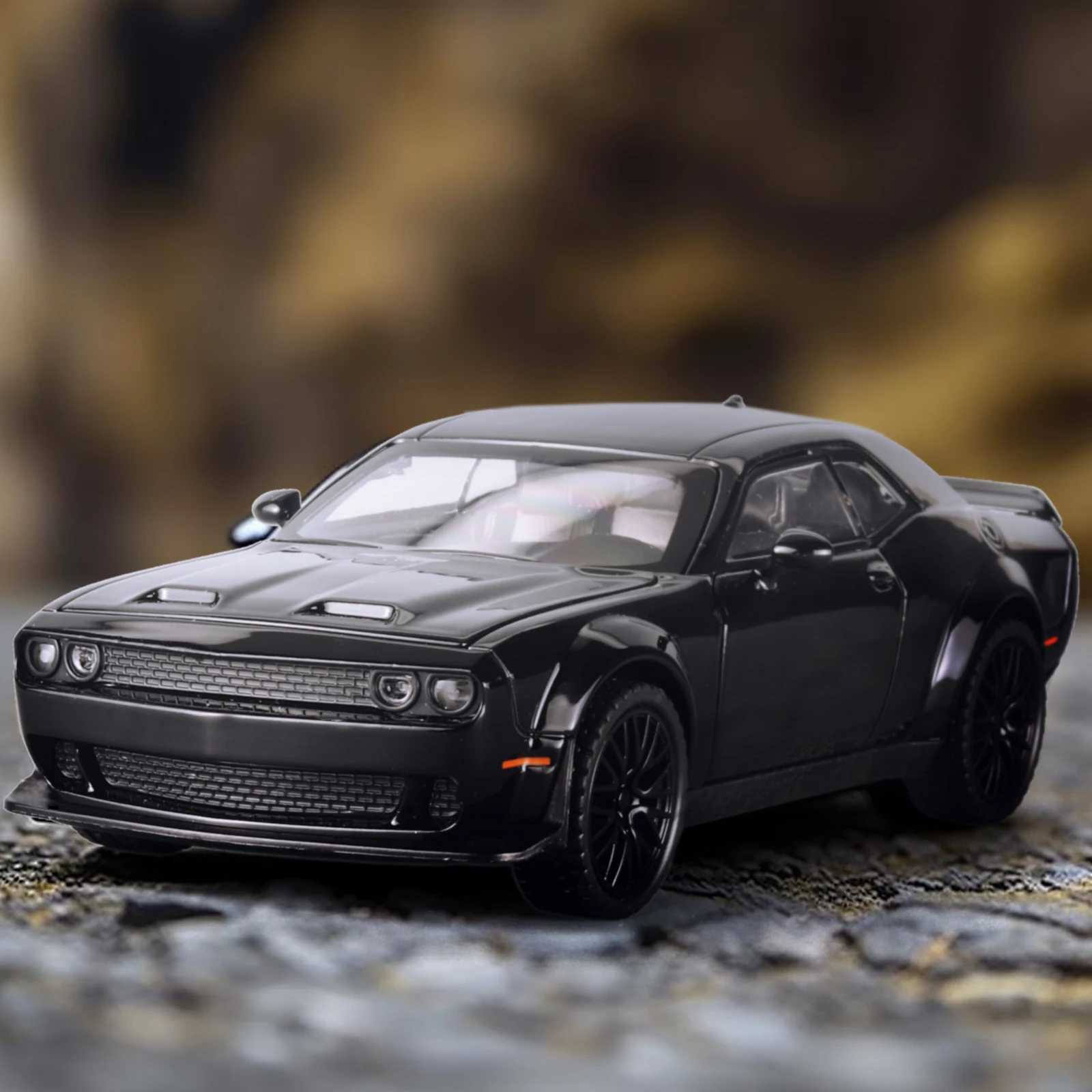 Diecast Model Cars 1/32 Hellcat Redeye alloy die-cast muscle car model sound and light childrens toy collection birthday gift original box now WX-image-976950636