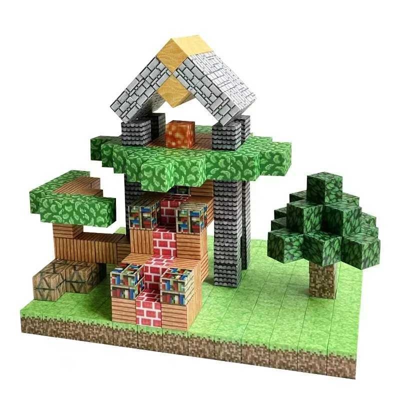 Magnetic Blocks Building Block Magnetic Mineral World Cube Magnetic World Set Suitable for Boys Girls Children Age 3+Building DIY Model Childrens-image-977398977