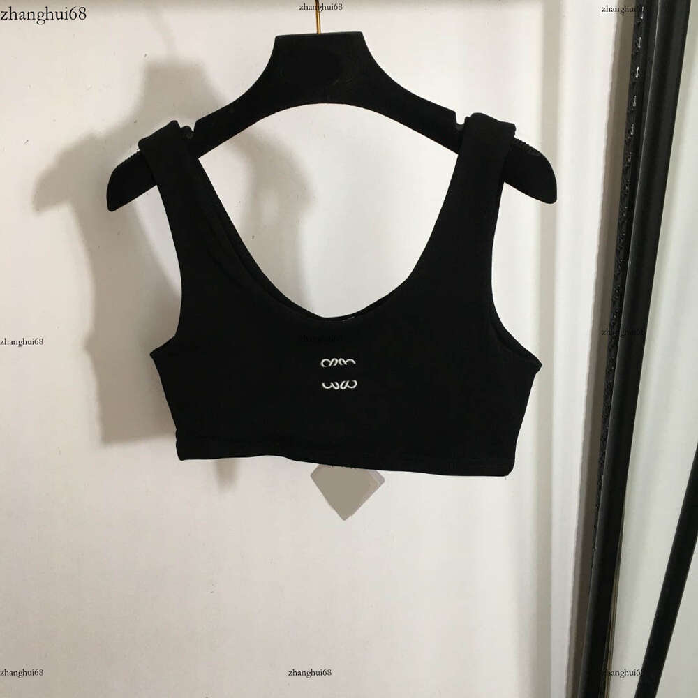 designer vest women brand clothing for womens summer top fashion embroidery logo ladies sleeveless t shirt girl suspender vest May 15