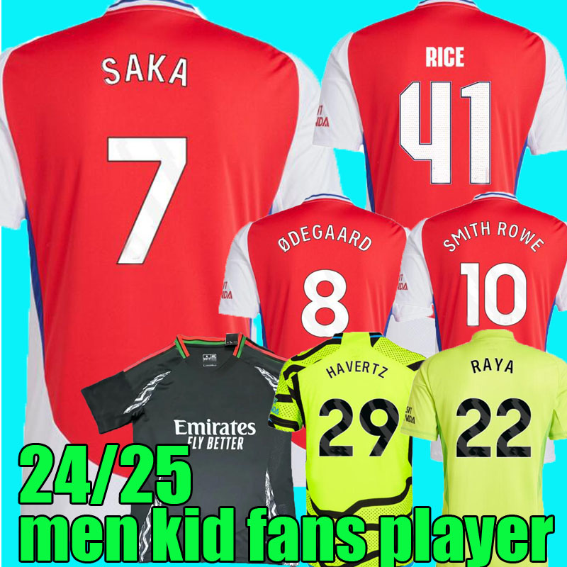G.JESUS SAKA HAVERTZ RICE soccer jerseys 24 25 SMITH ROWE pre match Special ODEGAARD MARTINELLI NKETIAH 2024 2025 football kits shirt Men Kids fans player version 