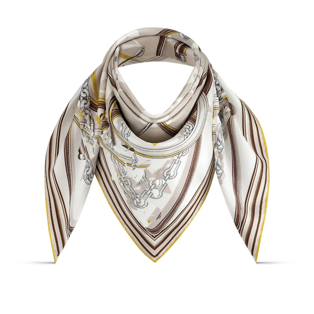 Nouveau designer de style Soft Women Fashion Fashion Trendy Scarf 2024 Nouvelle écharpe de la soie de mode Scarfage de monogant monogant motif de