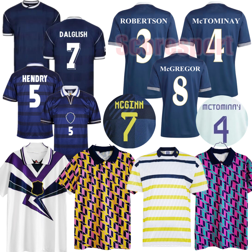 McTOMINAY ROBERTSON Scotland Football Shirt 150th Anniversary Top McGREGOR MCGINN 1986 88 89 90 98 DALGLISH Vintage Soccer Jerseys TIERNEY DYKES-image-930840816