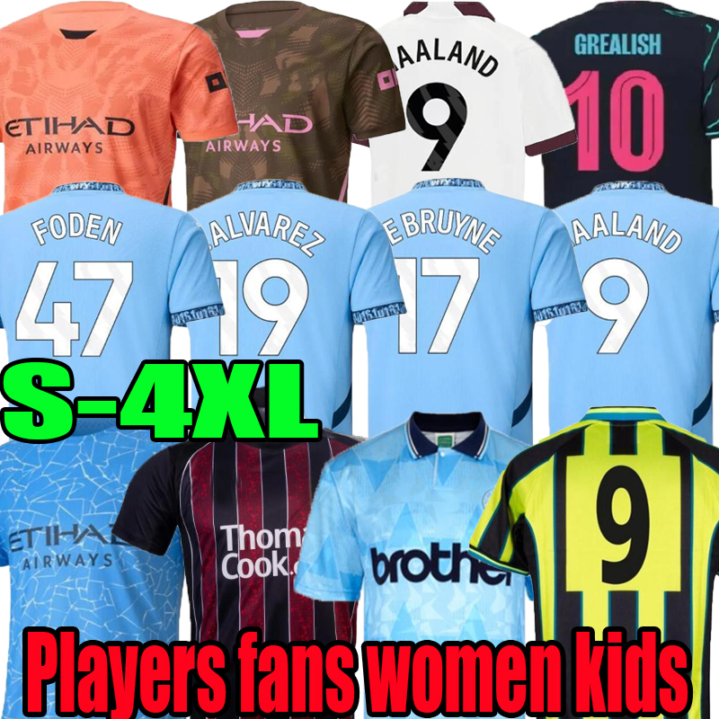 3XL 4XL 23 24 25 retro HAALAND 89 91 93 95 97 98 20 21 HOME goalkeeper soccer jerseys GREALISH DE BRUYNE MANS DOKU CITY FODEN 2024 2025 Players fans women football shirt 