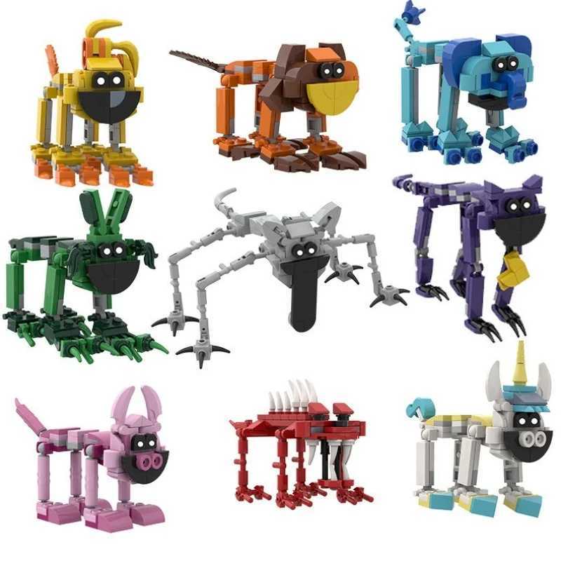 Kitchens Play Food 9-in-1 Smiling Criterioned Building Block Hopscotch CatNap BearHug Brick Cute Cartoon Cat Rabbit Dog Model Toy Childrens Birth-image-976889290