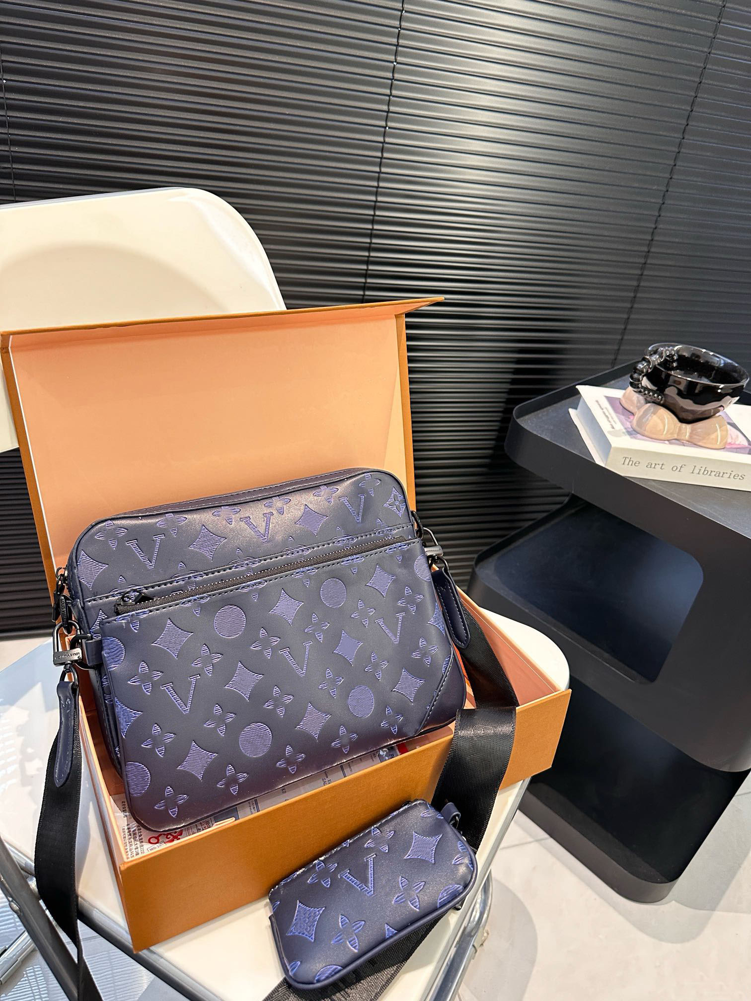 fervent style 3pcs/set trio men bags classic shoulder crossbody package Digital storage bag brand designer bag tote bag wallet purse coin purse