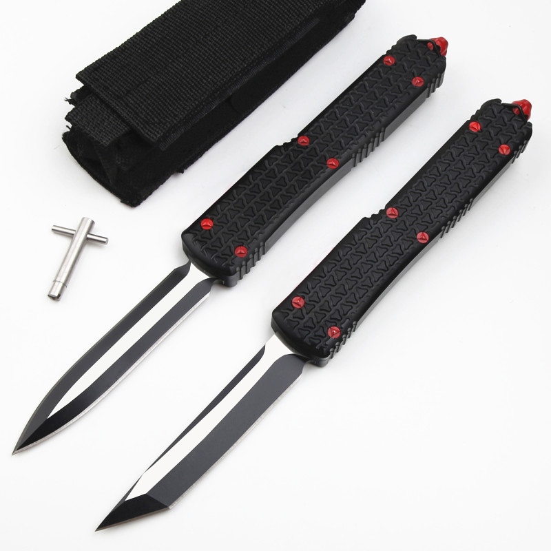 D2 Steel Blade UT Knife black titanium aluminum Handles Camping Outdoor Tactical Knives EDC Pocket Knifes UT85-image-976917750