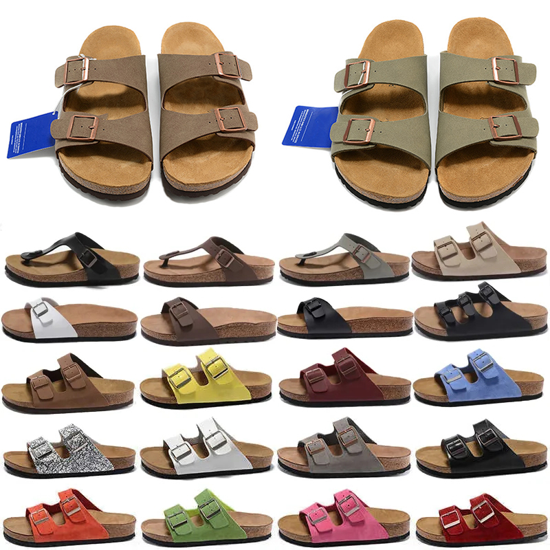 Clog Slippers Designer Bostons Clogs Sandals Summer Womens Mens Cork Slides Suede Leather Pantoufle Flip Flops Casual Scuffs Beach Shoes Size 35-46 