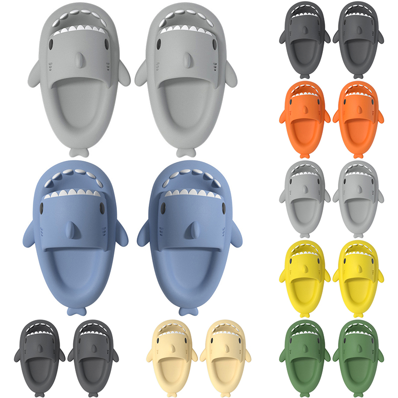 49 Mens Women Shark Summer Home Solid Color Couple Parents Outdoor Cool Indoor Household Funny Slippers GAI