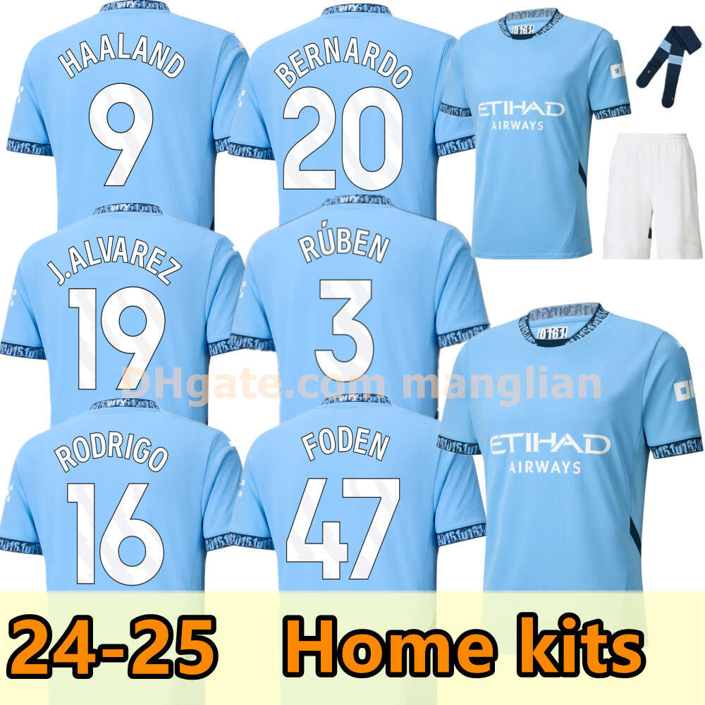 24 25 new season HAALAND soccer jersey DE BRUYNE GREALISH MANS CITIES STERLING MAHREZ FODEN fans player version 2025 football tops pants shirt ki-image-974596032