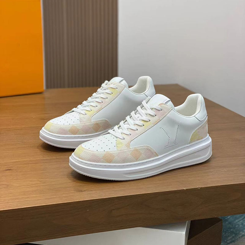 Men Beverly Hills Casuals Shoes Thick Bottoms Running Sneaker Paris Classic Leather Elasticd Band Low Top Designer Run Walk Casual Athletic Shoes-image-977337779