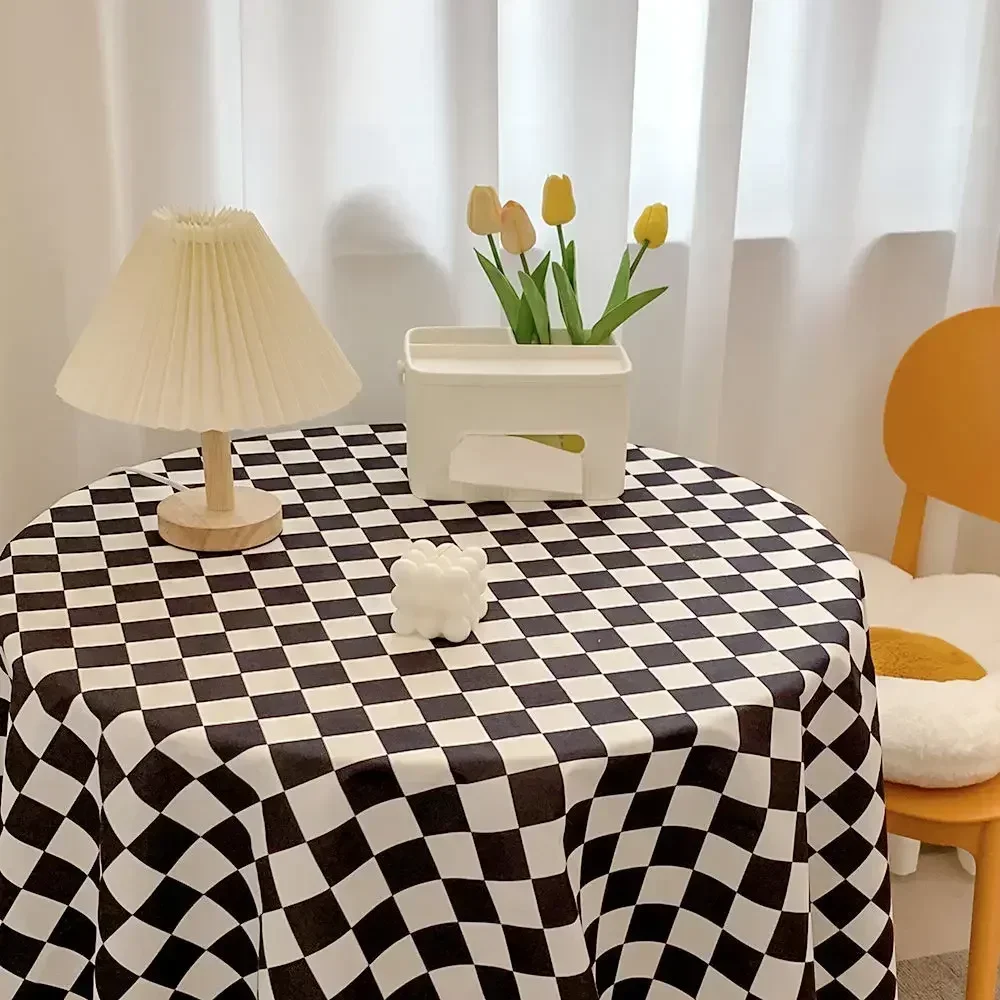 Plush Tablecloth Ins Feng Dormitory Desk Tablecloth Mantel Cumpleanos Nappe Ronde 6GVW01-image-1034991335