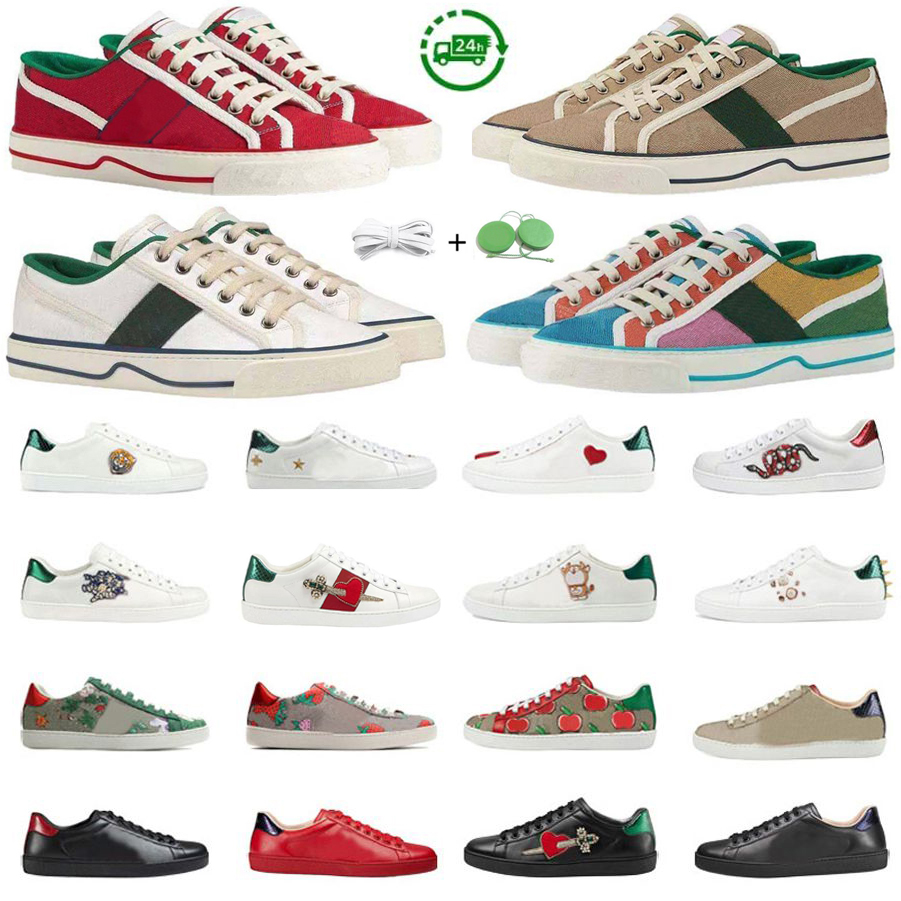 Men Women Casual Shoes Designer Sneaker Luxury Low Flat Ace Tiger Embroidered Black White Red Green Stripes Platform Walking Shoe Trainer Sports