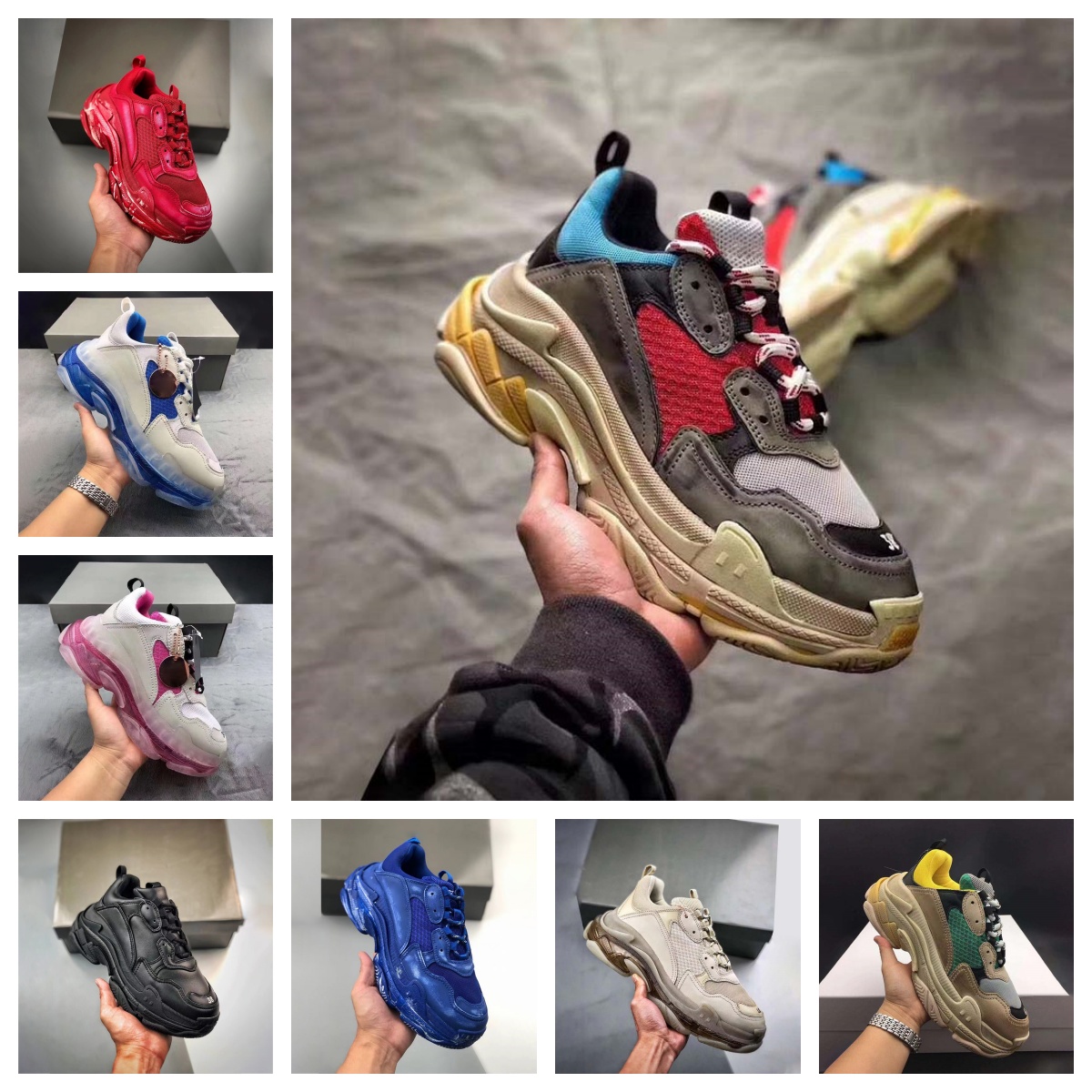 Women's Men's Designer Casual Shoes Running Leather Sneakers Dual Patchwork Nylon Printed Platform Men's Running Shoes Fashion Com-image-978284112