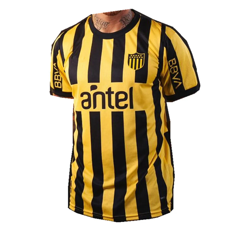 24/25 Penarol F. TORRES Mens Soccer Jerseys 2024 Penarol RODRIGUEZ 2024 Home Yellow Black Away Grey Football Shirt Short Sleeve Uniforms