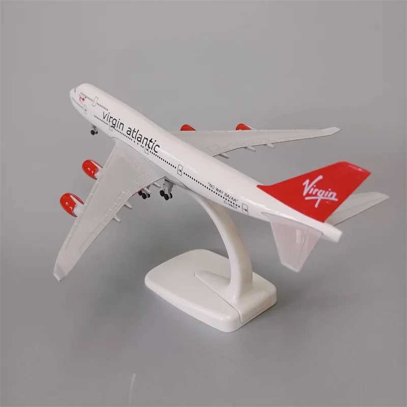 Aircraft Modle 20cm alloy metal British Virgin Atlantic B747 airline Boeing 747 airline die cast aircraft model aircraft wheel s24520894-image-978288637