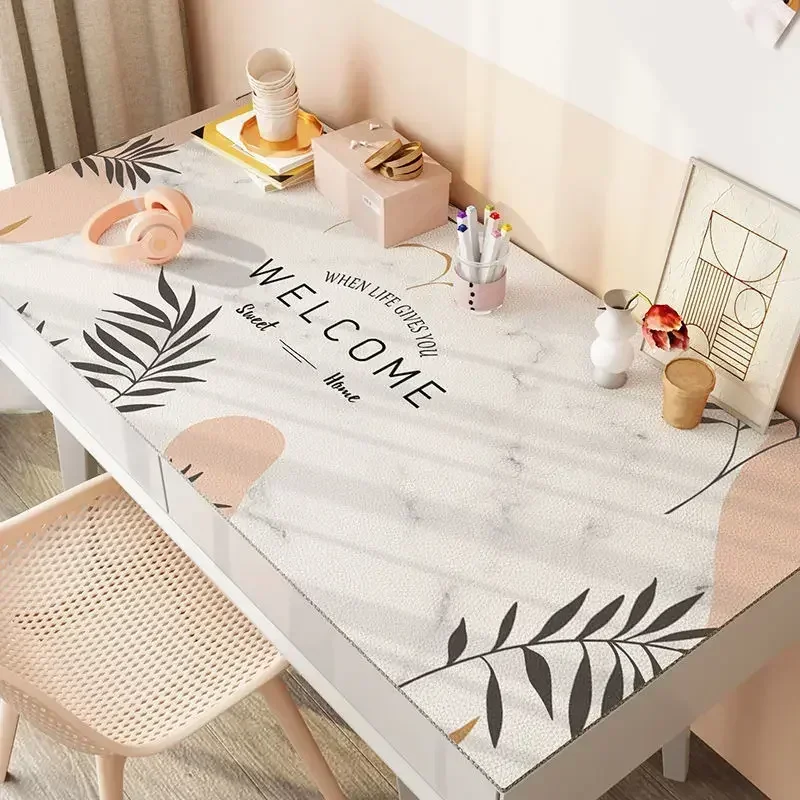 MQFM01 Nouvelle nappe en cuir coussin de table décor mignon pour bureau ou salle à manger