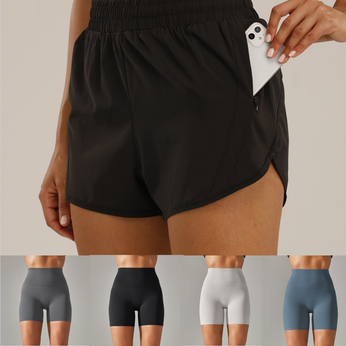 Designer Yoga Shorts Women Active Shorts lalign leggings Outfits Sports Triple Short Pants Exercise Fitness Activewear Running Leggings gym slim-image-897585176