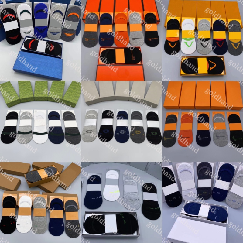 New Mens Short Sock Fashion Brand Ankle Sock Designer High Quality Cotton Socks Stockling-image-978307198