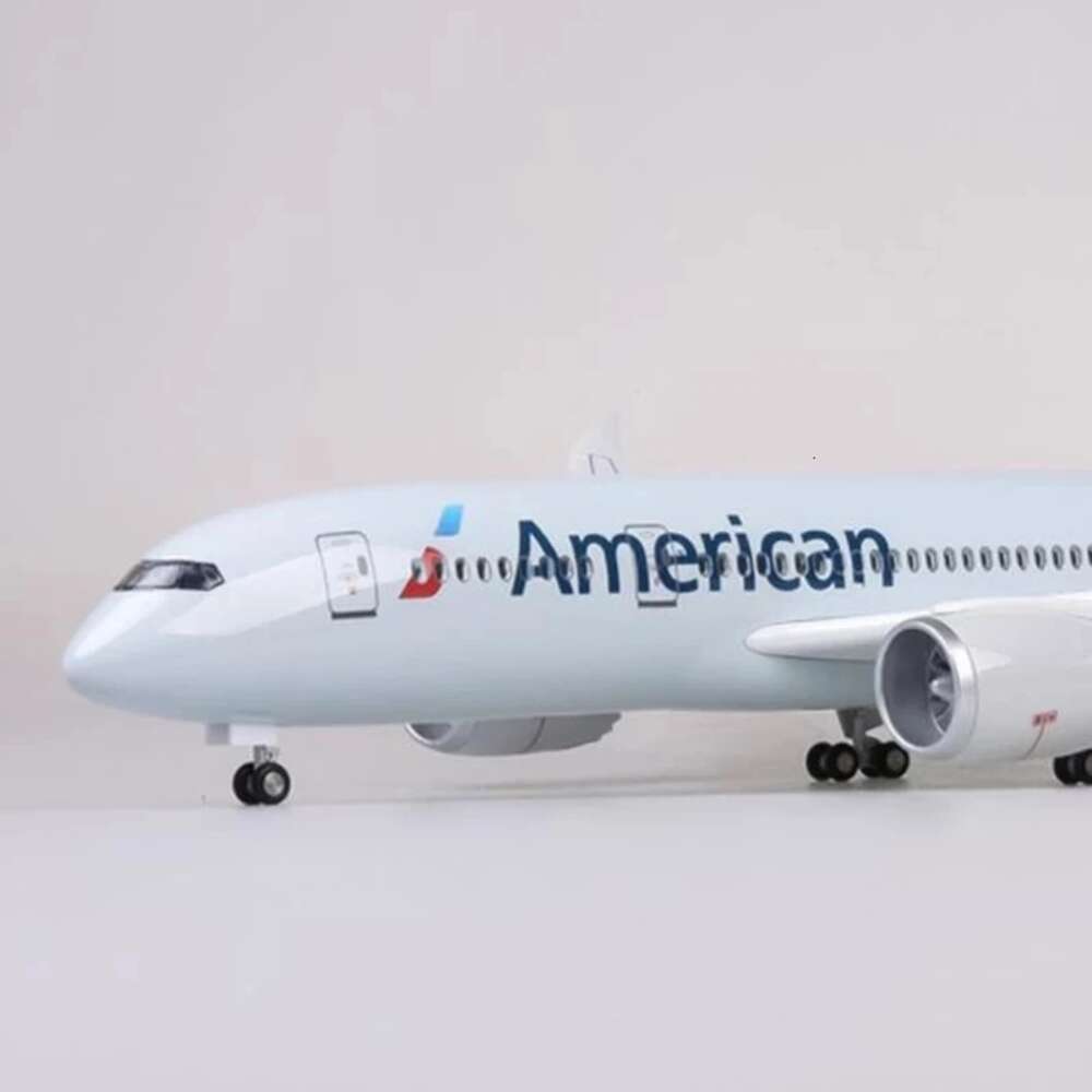 47cm 1:130 Airplane Boeing 787 B787 Dreamliner Aircraft American Airlines W Light and Wheel Diecast Resin Plane Model L260529-image-978288758
