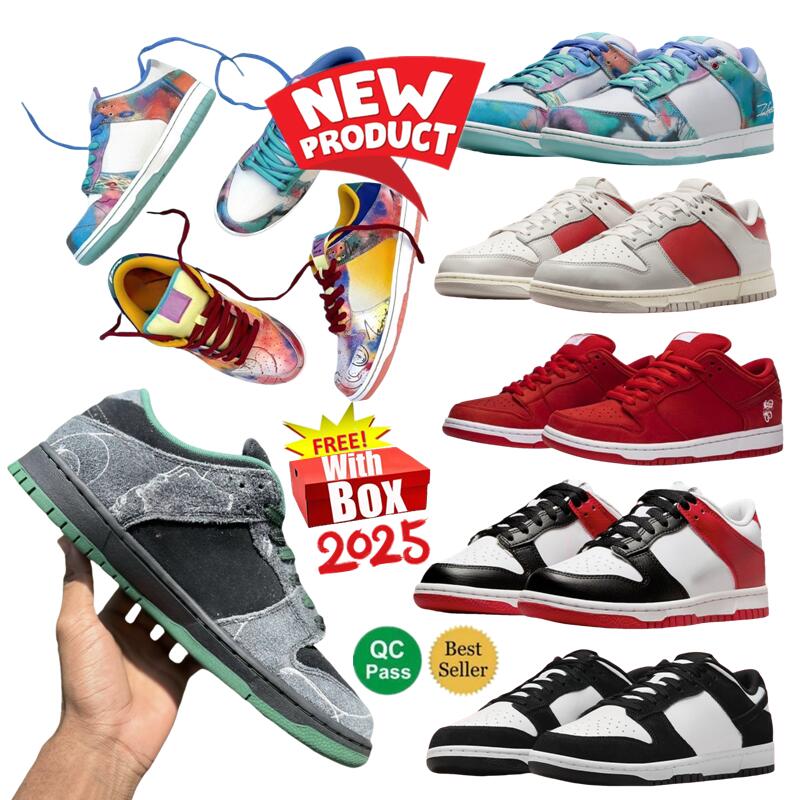 Low Futura Laboratories There Skateboards Suede Panda Running Shoes Black Toe Visty Parachute Beige Men Women Shoe With Box New 2025 Ivory Ultraman