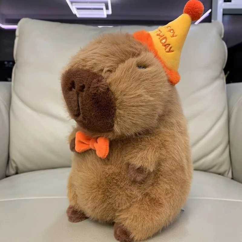 Stuffed Plush Animals Capybara Plush Doll Cute Capibara Anime Fluffty Toy Kawaii Plushie Happy Birthday Doll Gift for Girl Friend Soft Stuffed An-image-1084814295