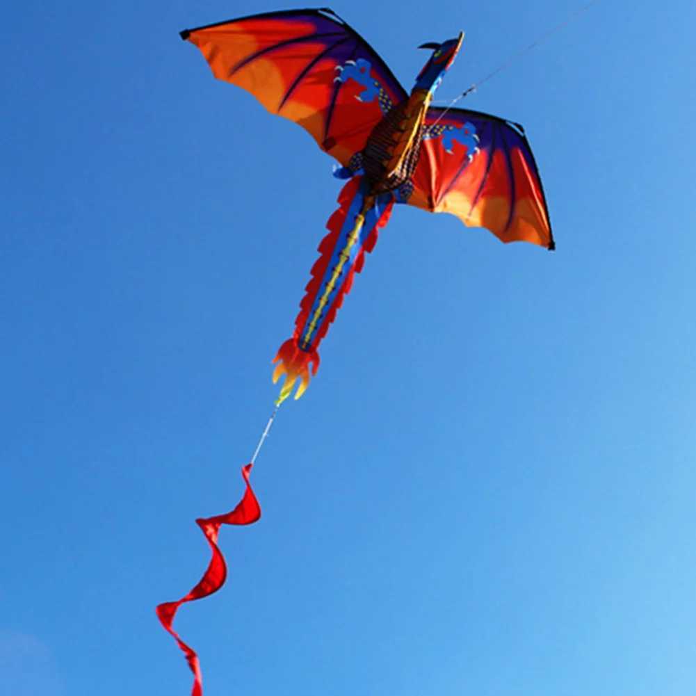 Kite Accessories 3D Dragon Kite Outdoor Portable 100 meter Surfing Flying Kite Childrens Education Toys Outdoor Fun Sports Childrens Gifts L26012-image-978526475