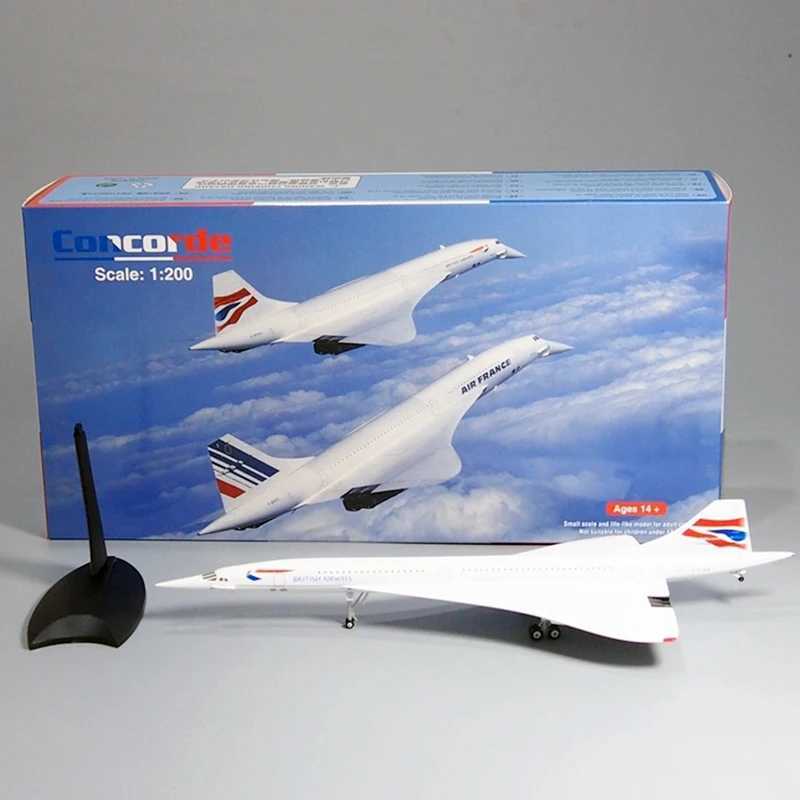 Aircraft Modle Die cast metal alloy aircraft model toys in a 1 200 scale Concorde aircraft Air France and British Airways aircraft model toy coll-image-978575628