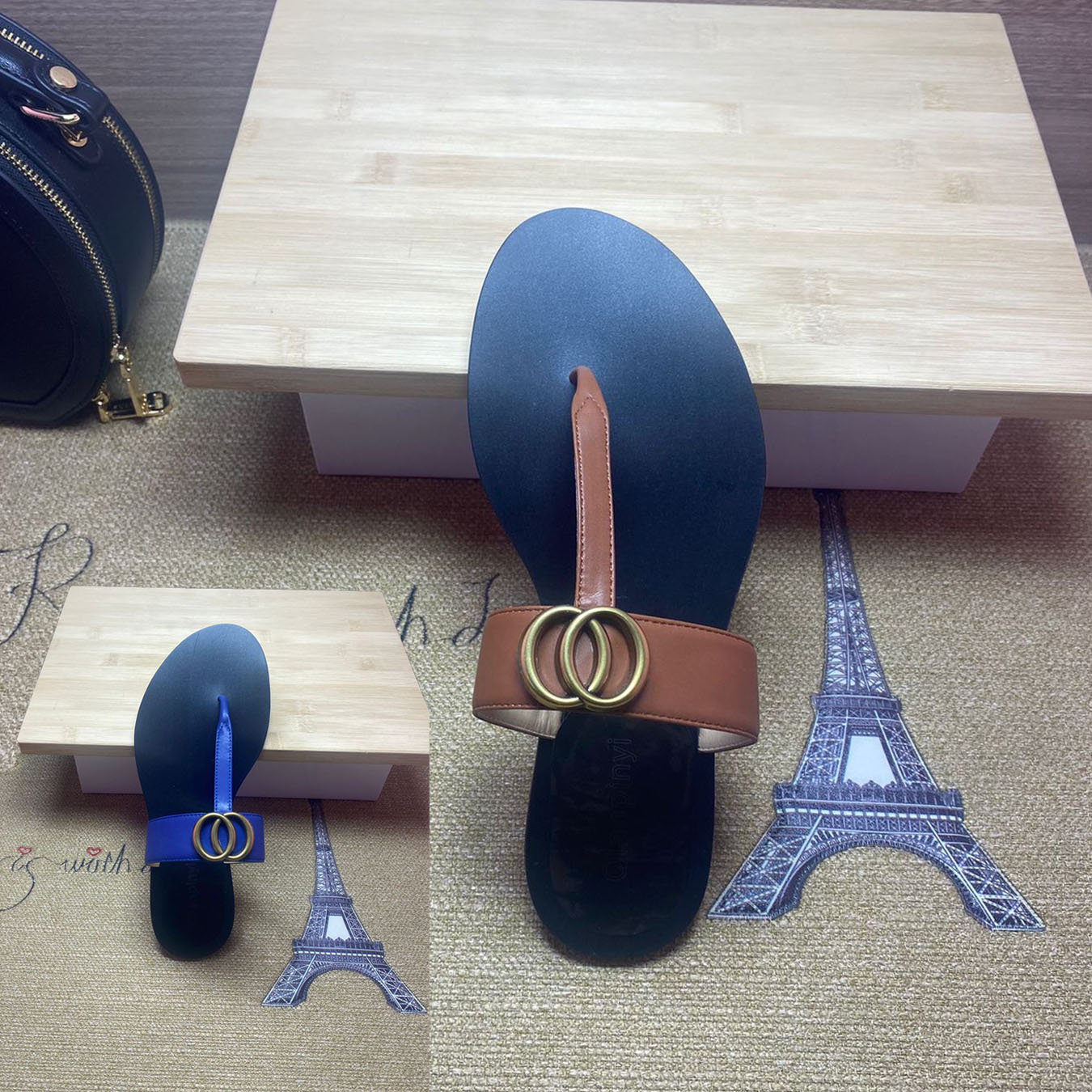 Hommes pantoufles de plage chaussures de créateurs femmes pantoufles plates grandes chiens de femme en caoutchouc d'été