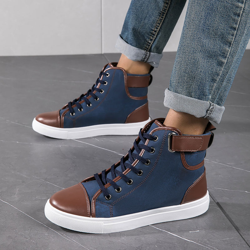 Retro Heren Laarzen Designer Hight Top Schoenen Outdoor Rugbanden Martin Boot Hoge Kwaliteit Zwart Marineblauw Bruin Grote Maat 39-48 voor Mannen