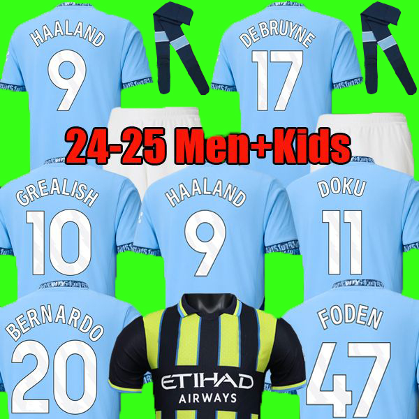 3xl 4xl Haaland Gvardiol Soccer Jerseys Grelish Bernardo Mans Cities 24 25 Fans Player Version De Bruyne Foden Rodrigo Alvarez 2024 2025 Top de f
