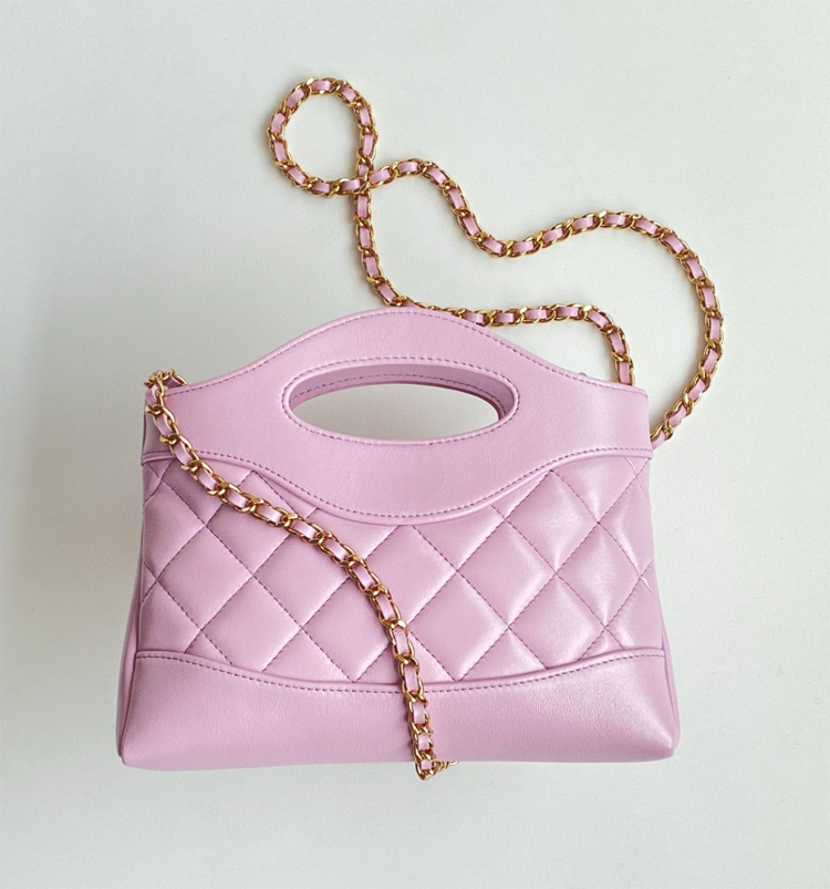 10A Quality Women's Famous Brand Designer Bag 31bag nano diamond grid chain bag oil wax sheepskin single shoulder crossbody bag handbag-image-978871143