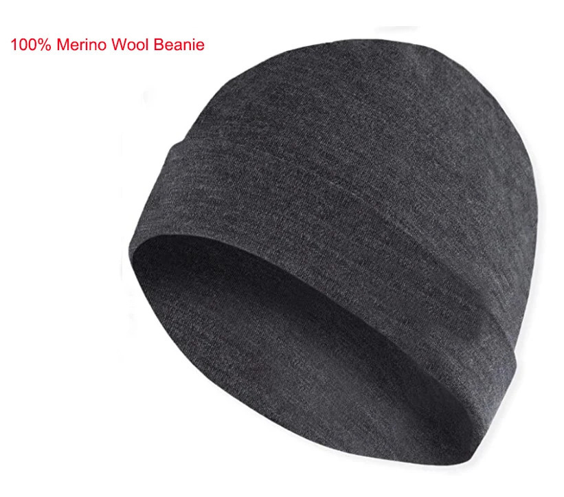 Unisex Merino Wool Cuff Beanie Men Women 100% Merino Wool Beanie Warm Soft 2 Layer Cap Cuff Beanie Hat One Size 240522